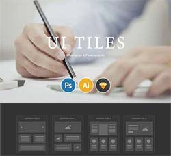 UI设计－界面布局：UI Tiles Website Flowcharts